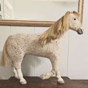 American Girl horse. Sage’s horse. Picasso fleabitten grey spots